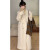 ORZUV品牌毛呢大衣2023冬季新款韩版设计正肩外套女长款呢子大衣女 烟灰色 M