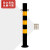 沁度停车场防撞柱加厚型道口警示柱路边隔离桩汽车固定挡车杆SN7381 76*750特厚双环红白