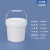 加厚食品级带盖塑料桶4L公斤广口果酱甜面酱包装透明小提桶塑胶桶 4L白色（5个） 低至6元/个