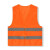 曼睩 针织布橙色 普通魔术贴款反光衣反光背心安全指挥应急救援施工马甲ML002