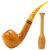 沙芬（SAVINELLI）蜂蜜石楠木烟斗P243蜂巢636烟具配件套装进口男士小烟斗火机烟具