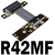 M2 NGFF NVMe 延长线 转PCIE x4板卡内置转角转弯转接M.2  长度定 R42MF_附电源线