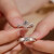 S999足银戒指小方糖情侣对戒一对三生三世莫桑戒指送女友情人礼物 为爱加冕 开口对戒