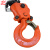 怀鸽 HS-Z03型圆形手拉葫芦倒链起重设备吊机具锰钢链条 橙色 3t 4m双链