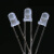 3MM 5MM 雾状LED 白发红翠绿蓝黄白色发光二极管LED灯 高亮 灯珠 5MM 雾状 白发黄 长脚 (50只)