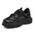 安·踏步超纤皮面纯黑色休闲皮鞋春季上新男士厚底个性绑带运动鞋 YG-GC8786黑色 40