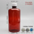 定制500ml透明塑料瓶液体样品分装瓶PET瓶带刻度 小口防盗盖密封 棕色