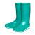 盾守 219女士三色中筒雨鞋 水鞋户外耐磨胶鞋防滑雨靴 绿色 38码