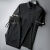 海因里希品牌运动套装男士高端无痕冰丝夏季商务休闲套装翻领短袖男两件套 黑色 2XL(建议140-160斤)