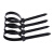 扎带尼龙塑料工业级束线带黑白色扎丝卡扣塑料捆绑带耐寒耐高温 黑色4*150 (2.7MM宽*15厘米