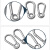 须特（XUTE）304不锈钢带圈弹簧扣 葫芦绳扣登山扣链条连接扣带孔弹扣