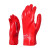 君御（Exsafety）7134B红色PVC全浸棉衬手套 27cm