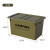 百金顿 储物箱 加厚塑料箱带盖周转箱收纳盒整理箱 大号军绿色600*400*350mm