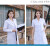 白大褂长袖医生护士工作服女短袖薄款夏季实验服学生化学大学生室 女士短袖面料 XXL
