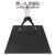 超大跳绳防滑健身垫加宽减震隔音瑜伽运动垫男女家用耐磨器械地垫 黑色183*183cm（耐刮款） 1 7mm(初学者)