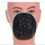 LISM定制适用防灰尘口罩水泥工劳工口罩外皮带孔内置加厚海绵包边多层 黑皮防尘加厚口罩20个