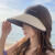 雾敦堡（WODONBLE）遮阳帽女士夏季户外防晒帽骑车开车大檐时尚拼色沙滩空顶帽太阳帽 米色-软帽檐可卷 可调节头围