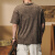 Lee Cooper潮牌印花短袖t恤男士衣服夏季2024新款半袖大码美式重磅男装体恤 黑色 XL码