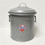 dulton金属垃圾桶铁皮厨房客厅杂物收纳桶套装带盖圆桶定制 银灰 6L 直径21.5*高29cm