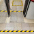 PVC警示地板胶带防水耐磨黑黄斑马线警戒线彩色划线分区标志地贴 红色胶带(一卷18米) 5x1800cm