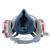 松工（songgong）工业防毒面具喷漆消防专用全脸防护呼吸化工防尘面罩 7502蓝色硅胶+7号梯形滤毒盒 