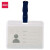 得力 （deli）证件套透明防水塑料证件卡套员工工作牌胸卡保护套 5752（50只横式带吊夹）
