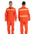 夏季短袖长袖环卫工装道路清洁高速养护反光条工作服套装薄劳保服 橘色薄长袖套装 XXXXL
