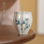 草木灰手绘竹子花蕊杯家用陶瓷茶杯单杯功夫茶具品茗杯喝茶主 手绘蓝竹-花蕊杯