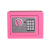 安达通 保险柜 小型 迷你保险箱入墙礼品电子密码儿童存钱保险柜 浅粉色保险柜