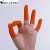 橙色防滑耐磨手指套劳保橡胶防滑工业一次性乳胶手指套 大号*桔色手指套