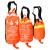 立采水域救援绳包漂浮水面荧光救生绳安全绳抛绳包防汛救生装备 橙色绳包 （粗）8毫米（长）21米 一套价 