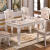 欧格蓓欧式大理石餐桌椅组合长方形1桌6椅家用现代简约小户型饭桌实木桌 1.3米大理石餐桌