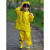 幼儿园男女儿童套装雨衣背带雨裤连体安吉游戏服两用款防水全身 901天蓝色(背带裤+上衣+雨鞋) XL