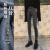 韦戒烟灰色女春秋季高腰显瘦紧身黑色小脚铅笔裤子 烟灰色长裤 40 （185-200斤）