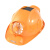 FSMZ安全帽带风扇太阳能充电两用双风扇工地夏季防晒遮阳防护降温制冷 双风扇（15小时续航）红色标准款