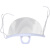 HKFZ口罩适用于专用厨师透明微笑厨房定制食堂塑料餐饮餐厅防雾口水飞 白色防雾加高2盒20可循环使用