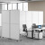 OD 工业移动屏风隔断可折叠推拉工厂车间活动墙板式办公室玻璃高隔断定制 (全板式不含配件)每平米