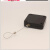 钢丝锁绳 可伸缩自动收线盒产品展示手机表珠宝玉器VR支架防盗链 黑色(线长1米)锁2个铜柱