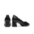 红蜻蜓女鞋2021春季新款真皮浅口高跟粗跟女单鞋尖头优雅正装皮鞋 黑色 39
