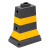 稳斯坦 W5526 柔性橡塑隔离墩 道路护栏围栏分流水马防撞桶塑料分道体 黄色PVC(8.5kg)