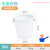 定制塑料水桶加厚大号带盖储水厨房发酵胶桶超大容量白桶蓄水大桶 50c白色*+水勺