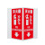 聚远 JUYUANV字形警示标识立体警示标识（灭火器）单面15×30cm 2个起售 1个价