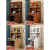 小米石书柜和书桌组合一体实木实木书桌书柜书架一体中式家用台式电脑桌 0.8米(胡桃色)+椅子  是