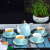 英格丽（INGRI）创意欧式手工描金骨瓷咖啡杯碟经典下午茶简约大气奢华咖啡杯碟 浮雕宝蓝6杯碟-邮购装