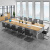 简约会议桌椅组合大小型多人洽谈长条桌子工作台办公室会议 6.0米会议桌(含18把椅子)