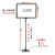 超市仓库货架标识牌促销POP可擦写价格海报框展示支架立式不锈钢 A3黑色框+黑杆中+不锈钢底 1x1cm
