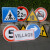 谋福（CNMF）交通标志指示牌 停车场标识牌可定制【禁止载货汽车通行-贴反光膜雕刻（加铝槽和抱箍）】