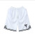 AJZS美式刺绣篮球短裤男女夏季运动训练跑步裤科比欧文速干五分裤短裤 白色詹姆斯 L（100-120斤）
