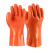 海斯迪克 颗粒止滑手套 耐磨耐油 棉毛浸塑手套 虎口加固 防滑手套HK-5019 橘色10双