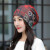 莎蒂莉女式韩版春秋薄款包头帽时尚妈妈月子帽子舒适帽光头睡帽头巾 暗红冰凌 均码